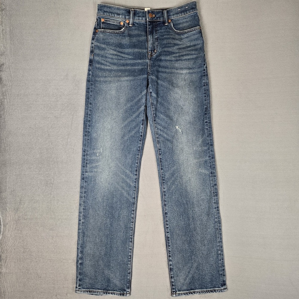 MADEWELL Jeans Womens 27 Kaihara Denim The Rail Straight Blue Med Wash Japanese